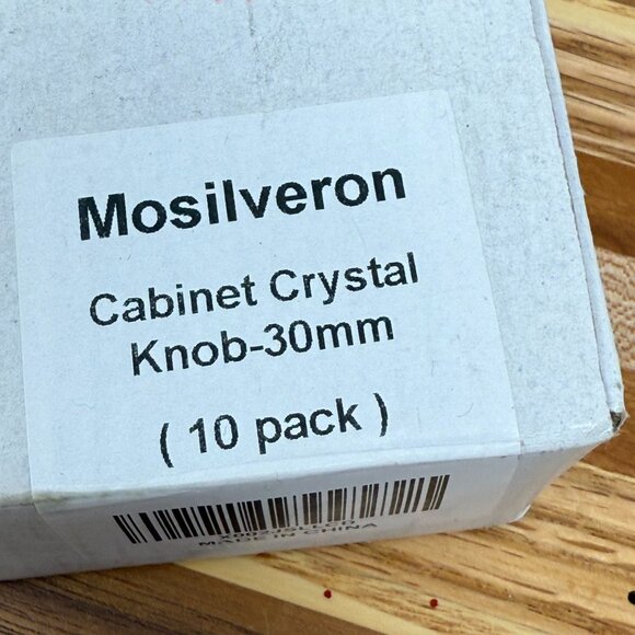 Mosilveron 10-Pack Cabinet Crystal Knobs 30mm Decorative Drawer Pulls Chrome - Picture 4 of 4